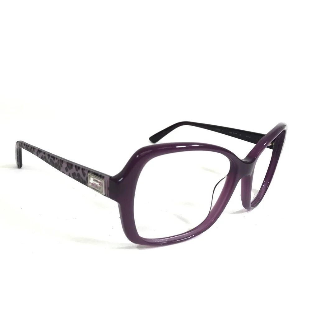 Bebe Sunglasses Frames BB7123 505 PLUM Purple Oversized Cheetah Print 56-15-135